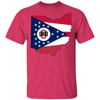 Ohio State Flag Map T-Shirt - Image 5