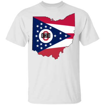 Ohio State Flag Map T-Shirt