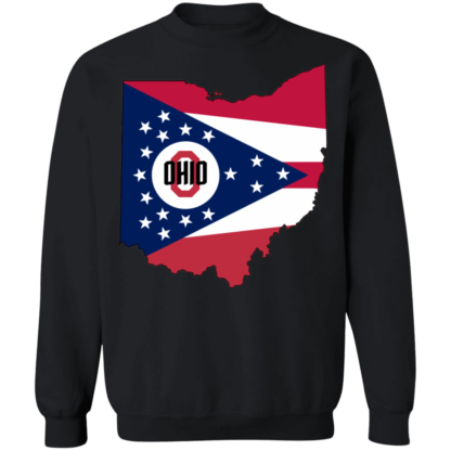 Ohio State Flag Map Crewneck Sweatshirt - Image 4