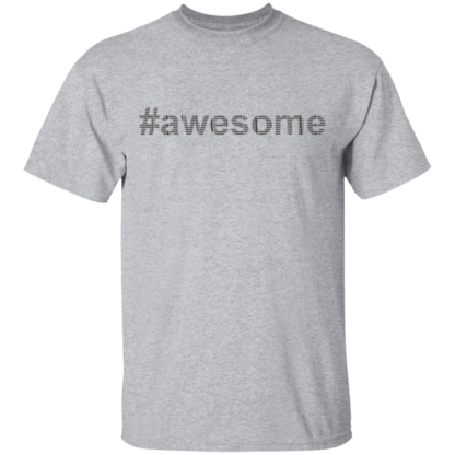 Awesome Black Font T-Shirt - Image 6