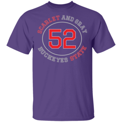 Scarlet And Grey Space Basketball 52 Buckeyes State T-Shirt - Image 11