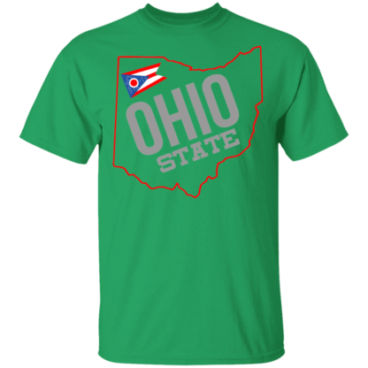 Ohio State Flag Map Ohio State Buckeyes T-Shirt - Image 8