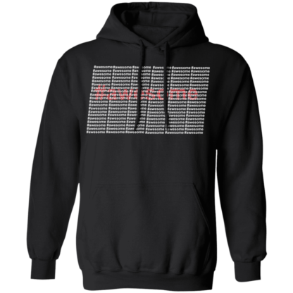 Awesome Red White Font Pullover Hoodie