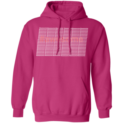 Awesome Red White Font Pullover Hoodie - Image 6