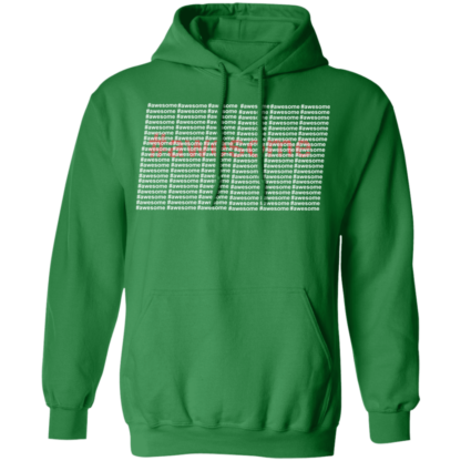 Awesome Red White Font Pullover Hoodie - Image 7