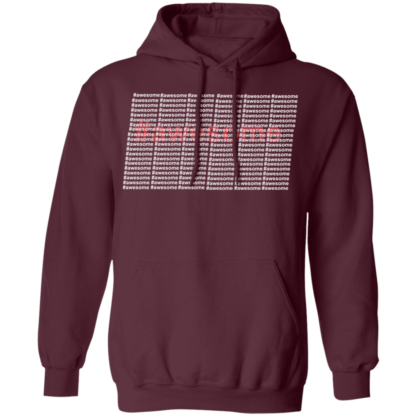 Awesome Red White Font Pullover Hoodie - Image 8