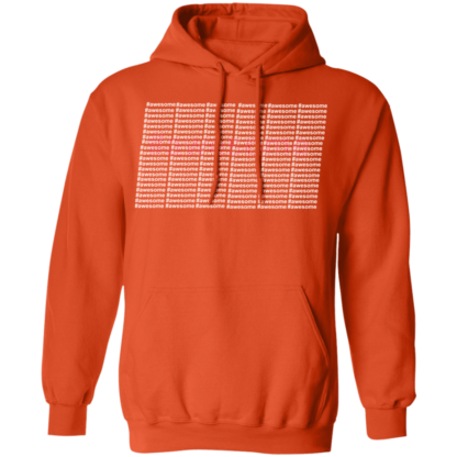 Awesome Red White Font Pullover Hoodie - Image 9