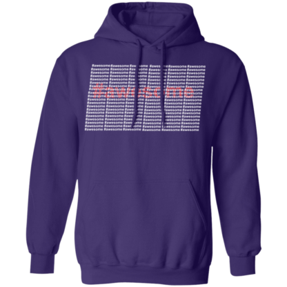 Awesome Red White Font Pullover Hoodie - Image 10