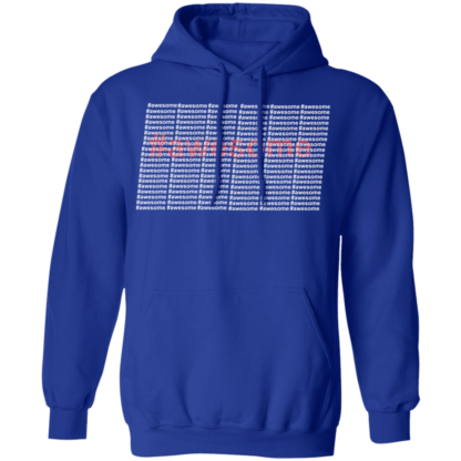 Awesome Red White Font Pullover Hoodie - Image 12