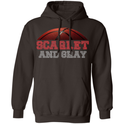 Scarlet & Grey Basketball Pride Ohio Pullover Hoodie - Image 3