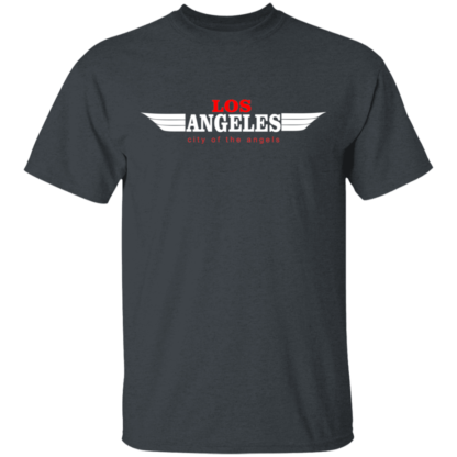 Los Angeles Wings Red White Font USA T-Shirt - Image 3