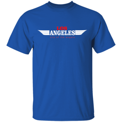 Los Angeles Wings Red White Font USA T-Shirt - Image 8