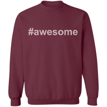 Awesome White Font Crewneck Sweatshirt - Image 2