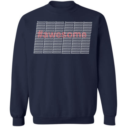 Awesome Red White Lines Crewneck Sweatshirt - Image 2