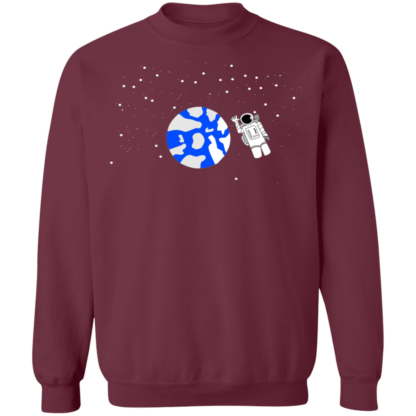 Earth And Astronaut Planet Crewneck Sweatshirt - Image 2