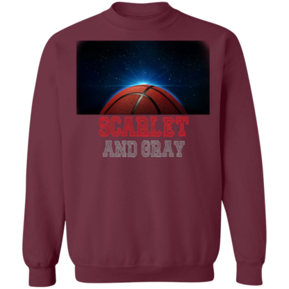 Scarlet And Gray Basketball Ohio State Crewneck Sweatshirt - Image 2