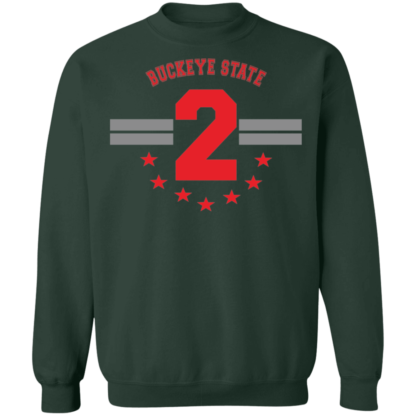 Buckeye State 2 Stripe And Stars Ohio State Buckeyes Crewneck Sweatshirt - Image 6