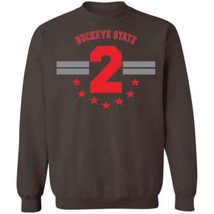 Buckeye State 2 Stripe And Stars Ohio State Buckeyes Crewneck Sweatshirt - Image 8