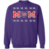 Ohio Mom Heart Ohio State Buckeyes Crewneck Sweatshirt - Image 7