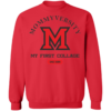 Mommy University M Michigan University Mothers Day Crewneck Sweatshirt - Image 11