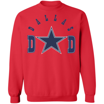 Dallas Dad Dallas Cowboys Fathers Day Crewneck Sweatshirt - Image 11