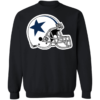Dallas Cowboys Helmet Logo Crewneck Sweatshirt - Image 2