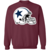 Dallas Cowboys Helmet Logo Crewneck Sweatshirt - Image 3