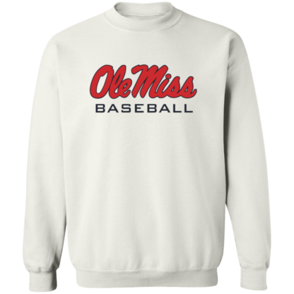 Ole Miss Rebels Baseball Logo Crewneck Sweatshirt - Image 3