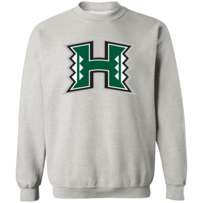 Hawaii Rainbow Warriors Football Logo Crewneck Sweatshirt - Image 2