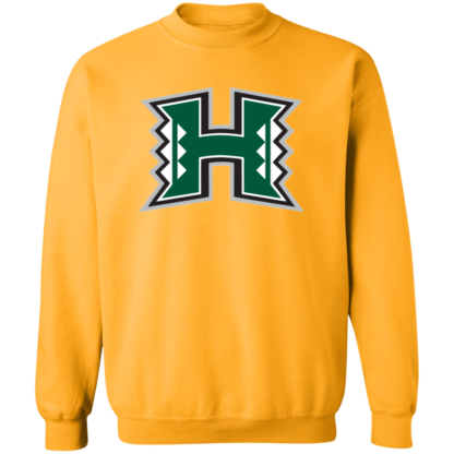 Hawaii Rainbow Warriors Football Logo Crewneck Sweatshirt - Image 7