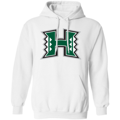 Hawaii Rainbow Warriors Football Logo Gildan Pullover Hoodie - Image 3