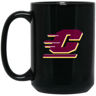 Central Michigan Chippewas Logo 15oz Black Mug