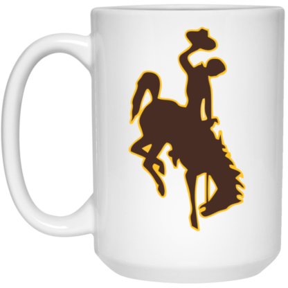 Wyoming Athletics Logo 15oz White Mug