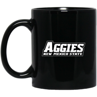 New Mexico State Aggies Wordmark Logo 11oz Black Mug