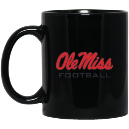 Ole Miss Rebels Football Logo 11oz Black Mug