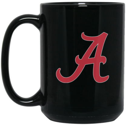 Alabama Crimson Tide A Logo 15oz Black Mug