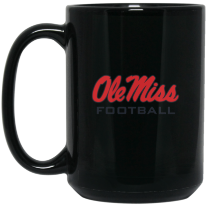 Ole Miss Rebels Football Logo 15oz Black Mug