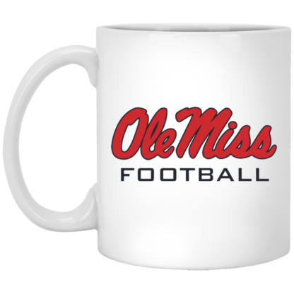 Ole Miss Rebels Football Logo 11oz White Mug