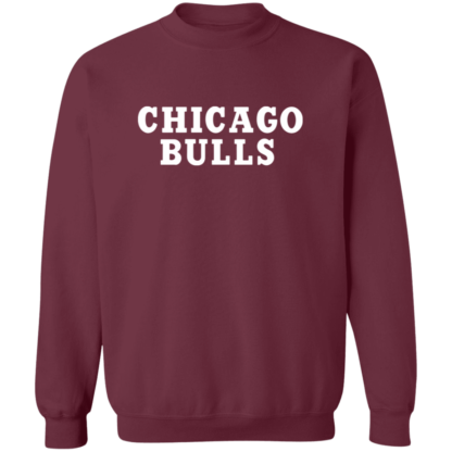 Chicago Bulls White Wordmark Logo Crewneck Sweatshirt - Image 2