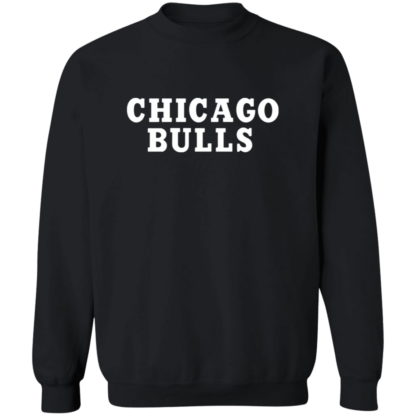 Chicago Bulls White Wordmark Logo Crewneck Sweatshirt