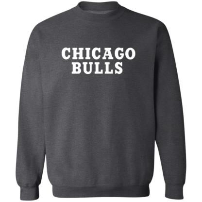 Chicago Bulls White Wordmark Logo Crewneck Sweatshirt - Image 8