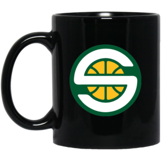 Seattle SuperSonics 11oz Black Mug