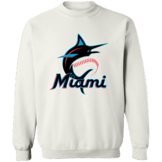 Miami Marlins Logo Crewneck Sweatshirt