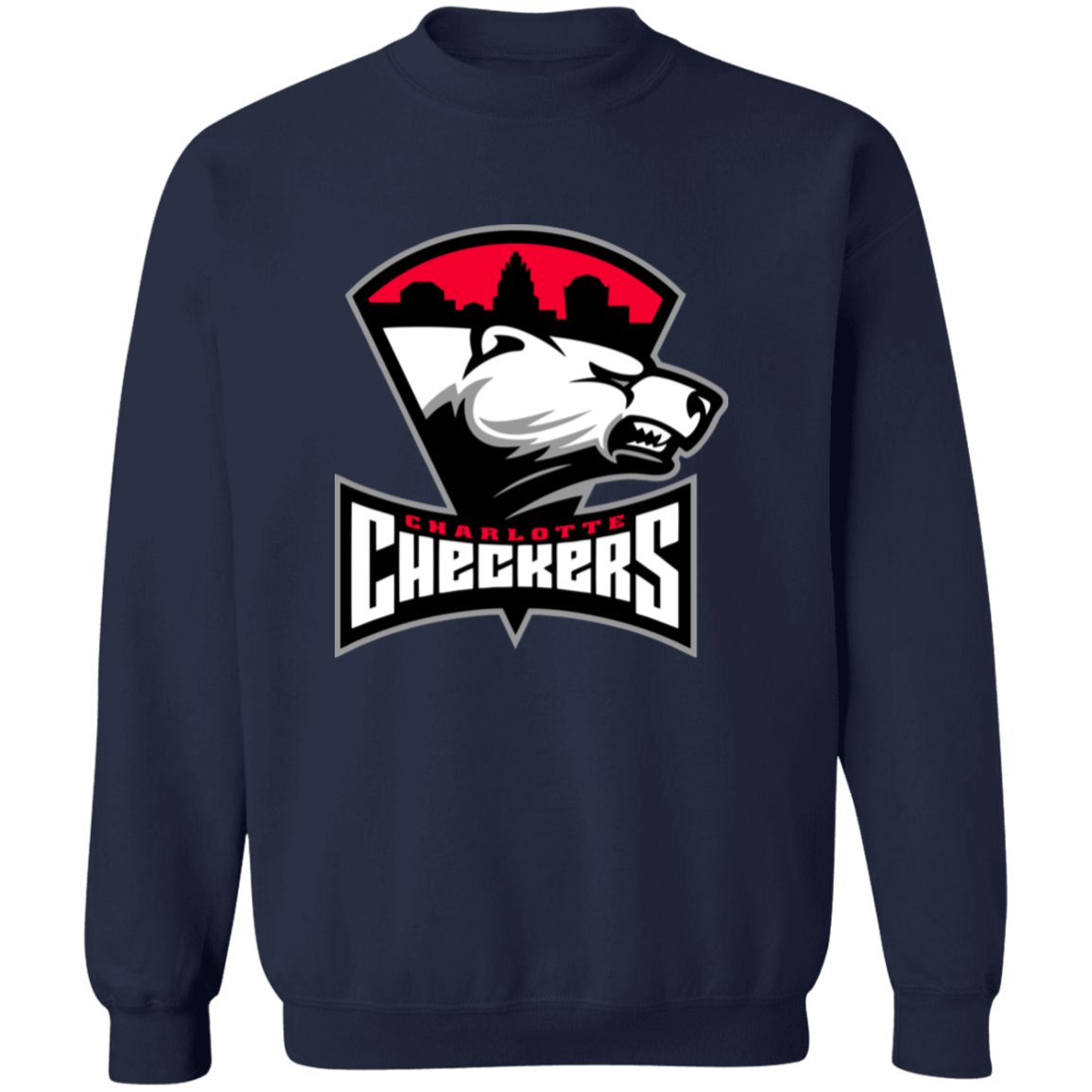 Charlotte Checkers Logo Crewneck Sweatshirt - Image 3