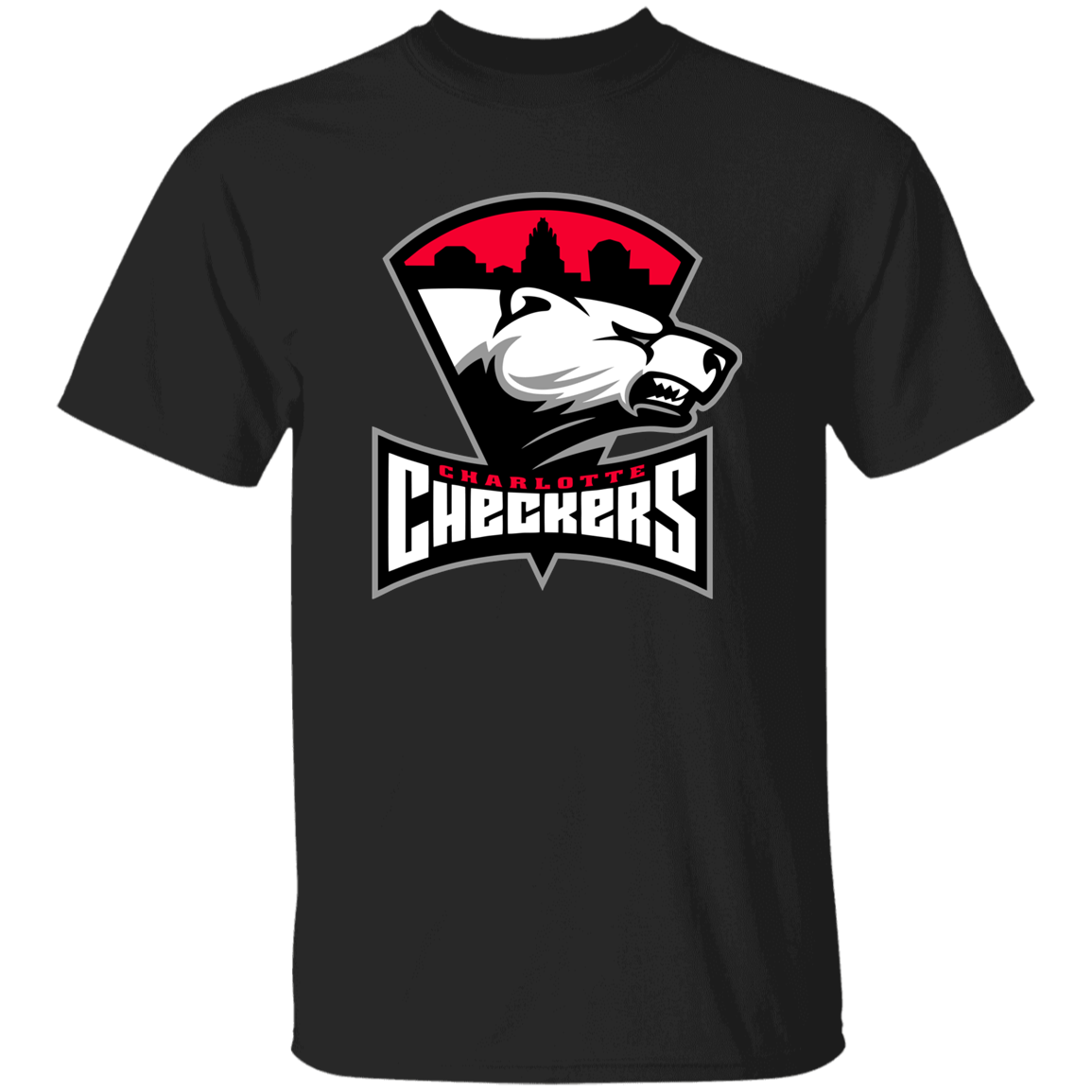 Charlotte Checkers Logo T-Shirt - Image 2