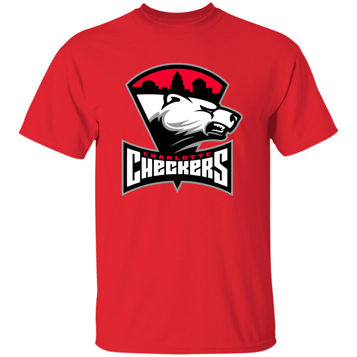 Charlotte Checkers Logo T-Shirt - Image 4