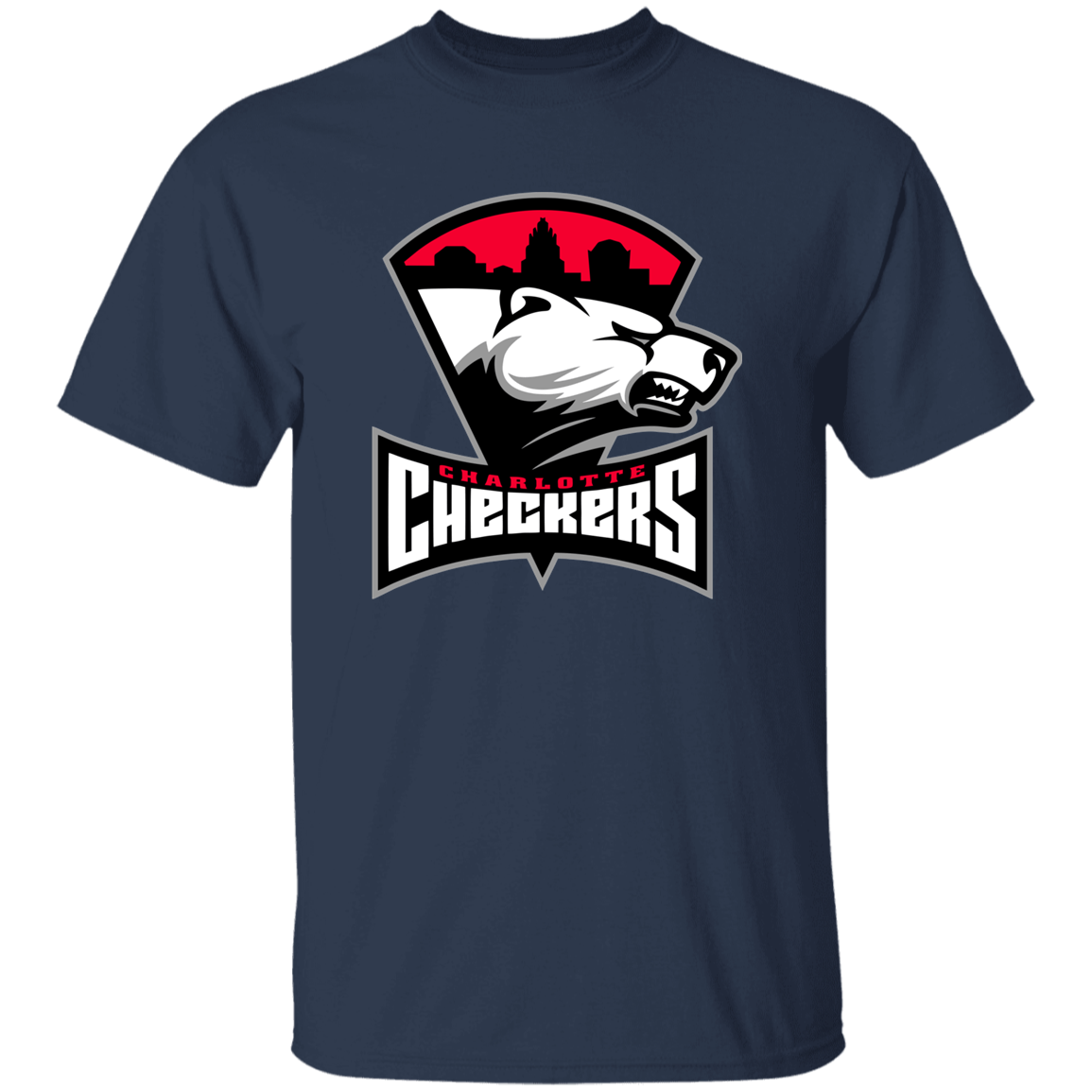 Charlotte Checkers Logo T-Shirt - Image 3