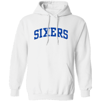 Philadelphia 76ers Sixers Wordmark Logo Pullover Hoodie