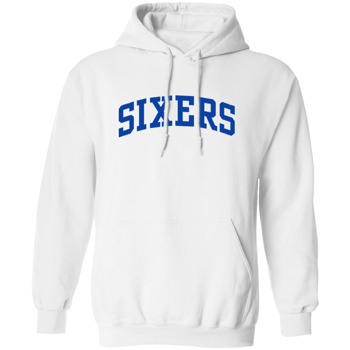 Philadelphia 76ers Sixers Wordmark Logo Pullover Hoodie