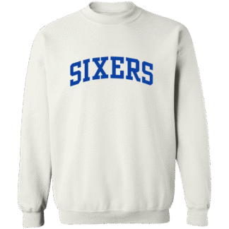 Philadelphia 76ers Sixers Wordmark Logo Crewneck Sweatshirt
